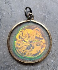 Holographic Lge Steampunk Gears Watch Parts Pendant