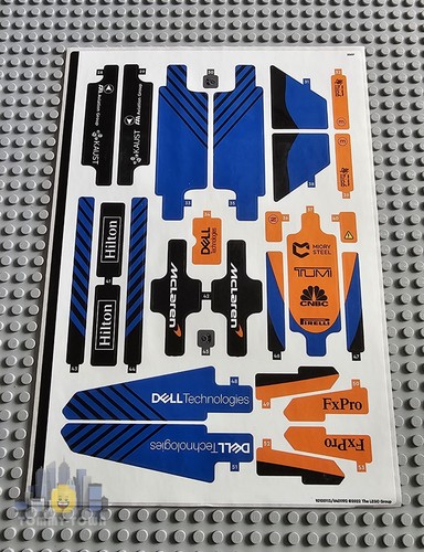 Lego technic aufkleberblatt - technic, 2