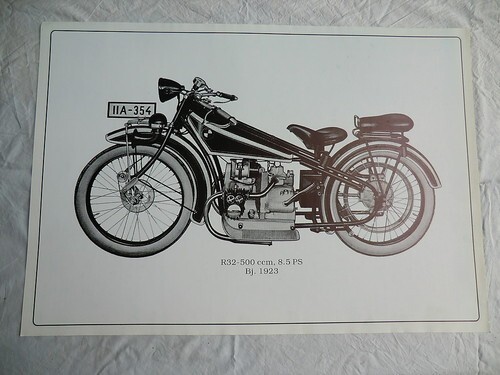 Poster bmw oldtimer motorrad - bmw,