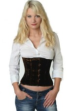 Corsage Korsett Braun Samt