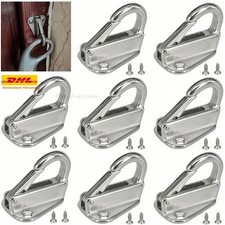 8-Stück Fenderhaken Bootshaken Kotflügelhaken Marinehaken Edelstahlfeder V4A