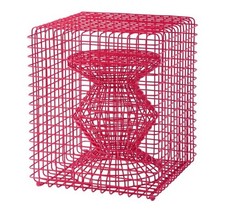 Hocker POLSPOTTEN Zig Zag Wire Raspberry Designerhocker pink