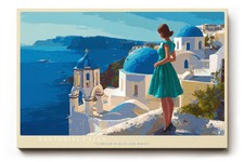 Paul Sinus Wandbild Santorini Calls – Mediterrane Architektur und azurblaues