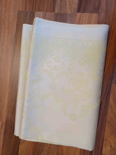 Damast tischdecke hellgelb - tischdecke,