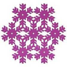 Lila-farbene Filz Schneeflocke