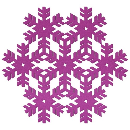 Lila farbene filz schneeflocke - lila-farbene,