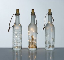 Flasche mit LED Beleuchtung Flaschenpost Weihnachten (76837) Weihnachtsdeko