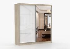 Schwebetürenschrank Kleiderschrank Garderobenschrank POLA mit Spiegel 35 203 cm