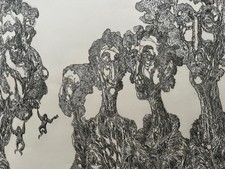 Hans-Georg Rauch Signierte numm. große Orig. Radierung - Surrealismus Karikatur