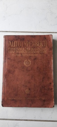 Autotypenbuch 1937 oldtimer - autotypenbuch,