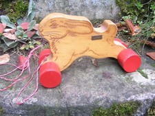 alter  Steiff  Holz  Nachziehhase  8361/12