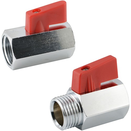 Mini kugelhahn mit - mit, knebelgriff