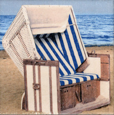 1 Deko Wandfliese Strandkorb