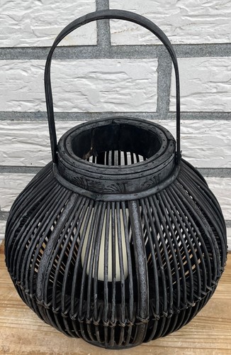 Rattan windlicht xxl mit - rattan,