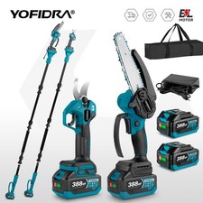 YOFIDRA® Für Makita Akku Astschere 6Zoll Teleskopstiel Kettensäge Astkettensäge 
