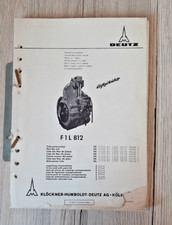 Original Deutz Teilnummern-Liste Traktor Viertakt- Dieselmotor luftgekühlt