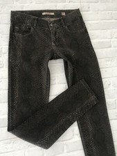 Exit Brooklyn Skill Long Jeans Hose Taupe Schlangen-Optik 32/34- 38 Stretch Neu