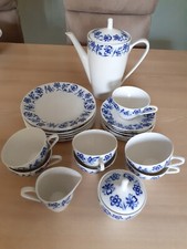 Kaffeeservice Hutschenreuther Kobalt Blumenmuster 25 Teile