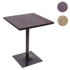 Bistrotisch HWC-H10, Bartisch, Thekentisch Gastronomie Metall Holz Ulme 70x70cm