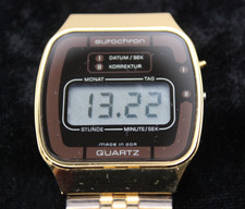 Vintage Herren Armbanduhr Quartz Quarz Eurochron Ruhla DDR