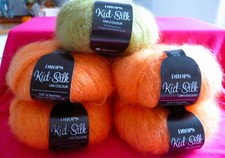 DROPS Kid silk uni color *kobaldblau + aquamarin* 125 gr*  NEU!!