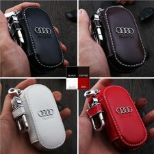 Echt leder autoschlüssel etui schlüsselanhänger schlüsseltasche AUDI Logo DE