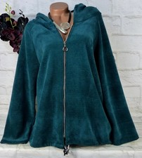 ITALY Damen Jacke Shirtjacke Blusenjacke Sweatshirt Bluse Tunika Cord XXL 48 50