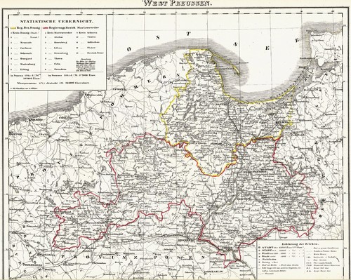 Alte landkarte westpreussen - alte,