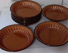 Teller tief Suppenteller 8 Stück -handbemalt-