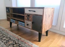 Vintage Lowboard / Sideboard im Industrial Design Mango Holz
