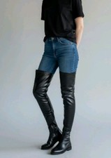 Flache Boots Stiefel Overknee