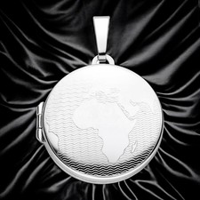 Medaillon Weltkarte 925