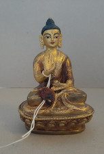 Buddha sitzend, Messing/Blech, Handarbeit, ca. 9 cm hoch - Original