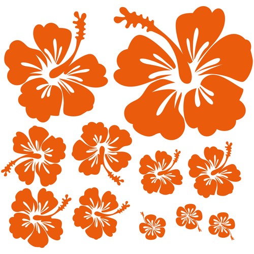 Hibiskus blumen autoaufkleber - blumen,
