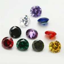 10 Stück  brillanter multicolore Cubic Zirconia Steine 6 bis 8 mm