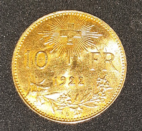 Goldmünze sfr vreneli - 10, "vreneli"