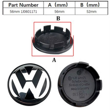 4X 56mm 1J0601171 Schwarz