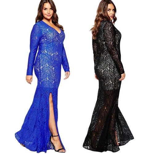 Langarm langes abendkleid - langarm,
