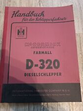 Orig. MC Cormick IHC Farmall D-320 Handbuch Anleitung Schlepper Traktor KH