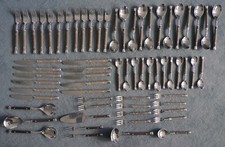 Besteck, Wilkens, Edelstahl mit Holzgriffen, fast komplett, 65 Teile, gebraucht