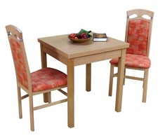 3tlg. Tischgruppe, Essgruppe 3tlg. In 2 Farben, Esstisch ausziehbar