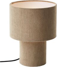 LeGer Deko Tisch Lampe Leuchte KATHLEEN Metall Textil grau beige 23x30cm