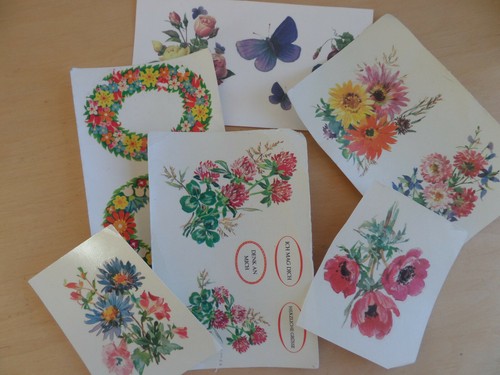 Abziehbilder mit blumen - mit, etc