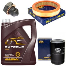 Motoröl Filter Set 5W40 5 Liter + Ölablassschraube für Audi 80 Avant B4 2.0