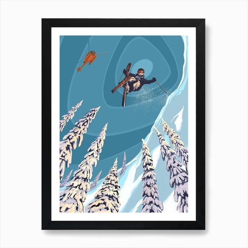 Ski stunter kunstdruck - stunter,