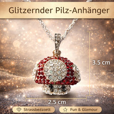 Glitzernder Pilz-Anhänger mit