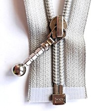 Reißverschluß STEINGRAU HELL 576 Größe 5 Opti YKK teilbar Zipper fermuar cipzár 