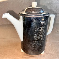 Porzellan Warmhaltekanne mit versilberter WMF Montur Hutschenreuther Art Deco *