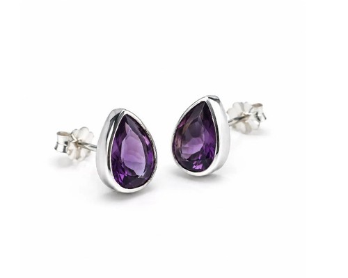 Amethyst ohrstecker lila - amethyst,