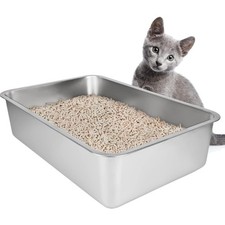 Katzentoilette edelstahl groß - edelstahl,